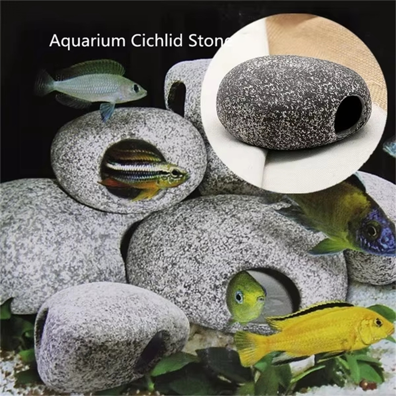 Aquarium Marine Rock - 1/2Pcs Aquarium Cichlid Stone Ceramics Rock