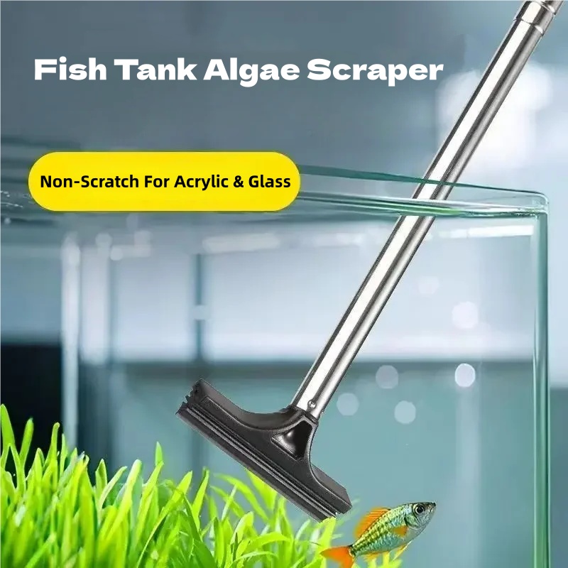 Telescopic Aquarium Algae Scra - Marine Aquarium Glass Scraper ulasan dan harga