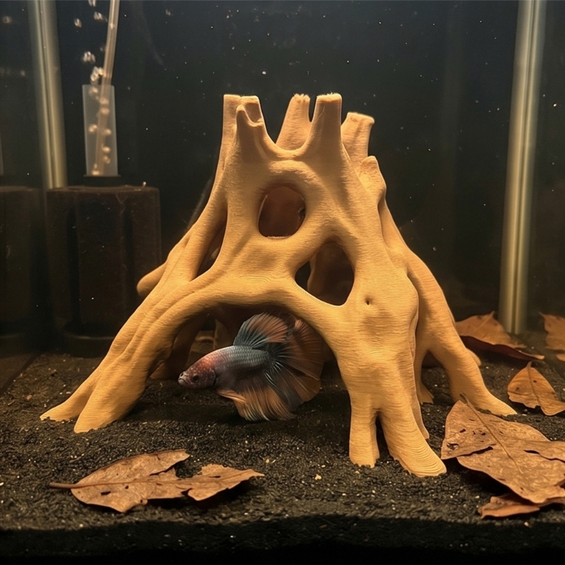 Natural Root Cave Fish Hideout - Aquarium Marine Rock ulasan dan harga