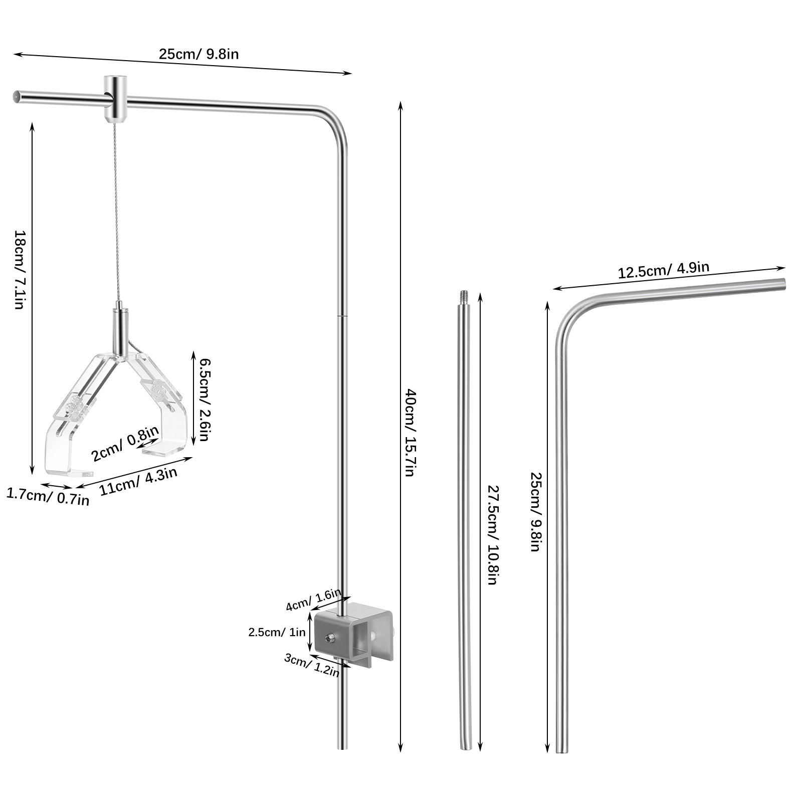 2Pcs Aquarium Lamp Holder Supp - Aquarium Marine Lights ulasan dan harga