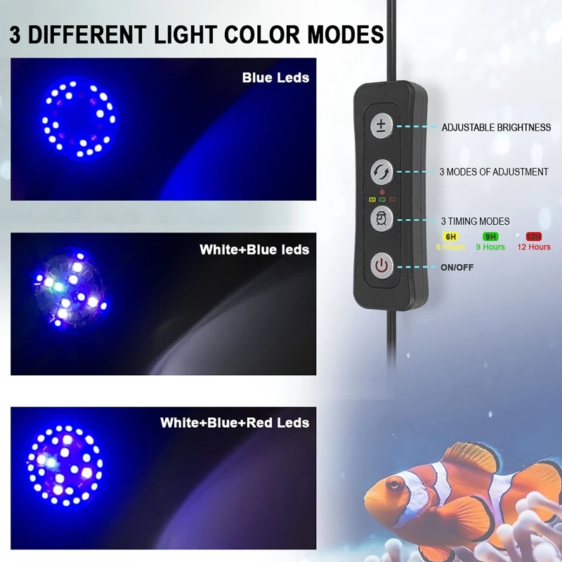 30W Dimmable Lighting Marine L - Marine Aquarium Timing ulasan dan harga