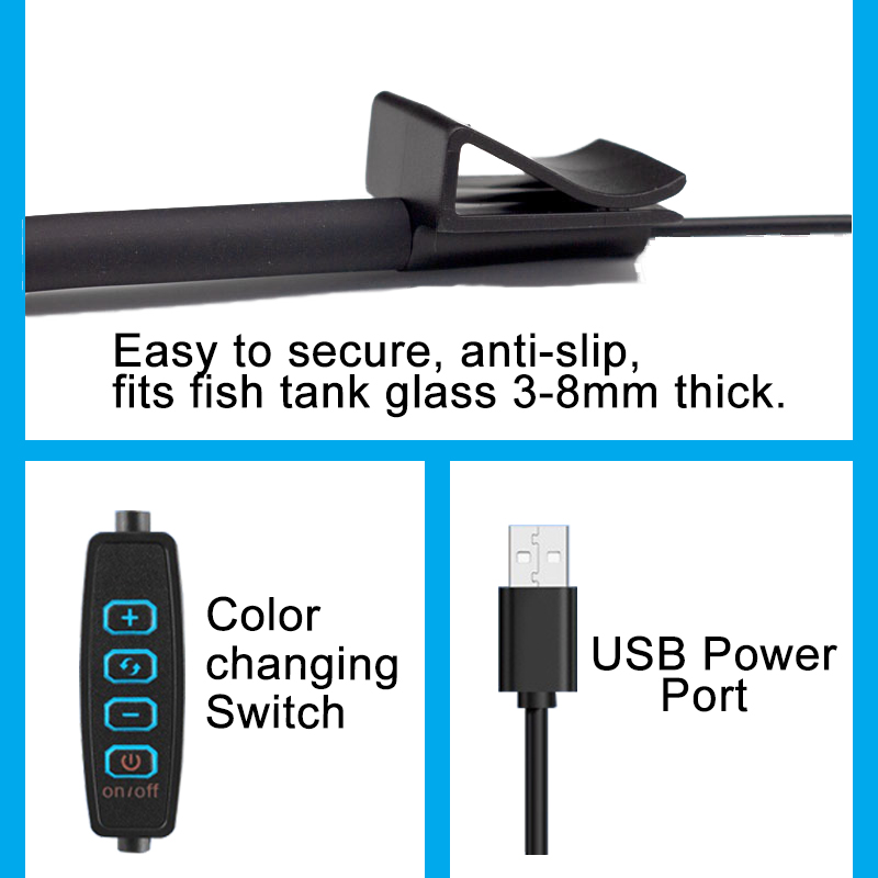 USB Aquarium LED Lamp Fish Tan - Aquarium Marine Lights ulasan dan harga