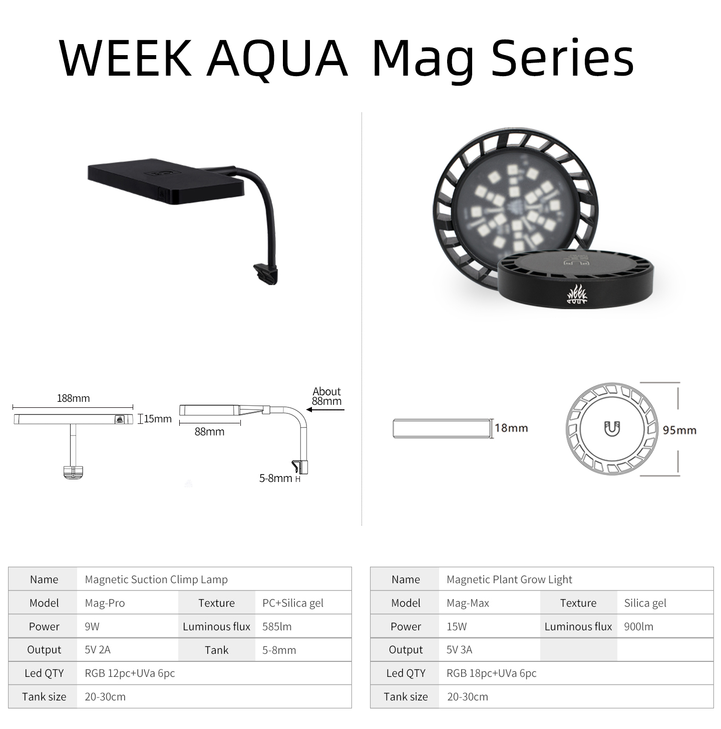 WEEK AQUA Mag Pro Mag Max Nano - Aquarium Marine Lights ulasan dan harga
