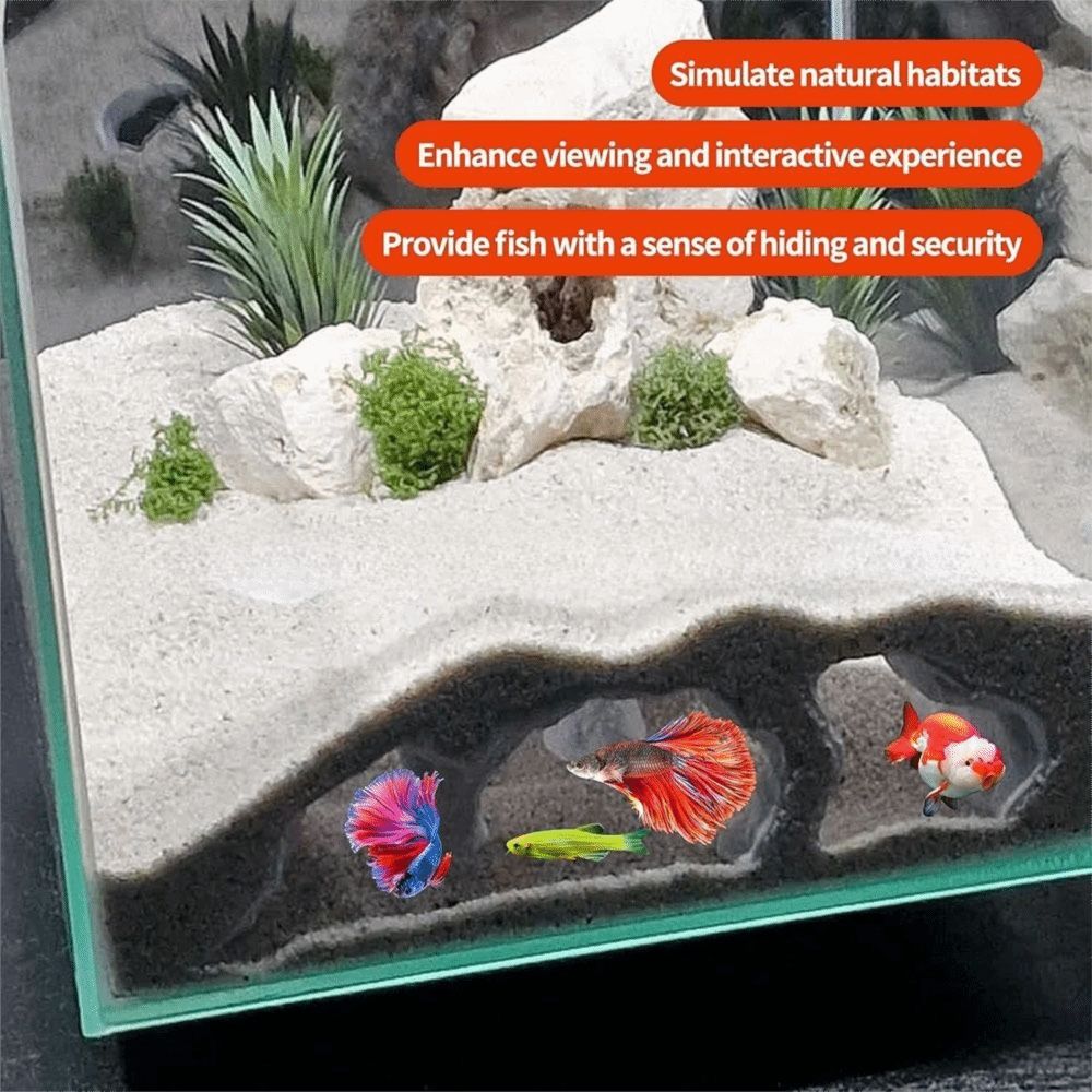 Funny 3D Printing Gravel Tunne - Aquarium Marine Rock ulasan dan harga