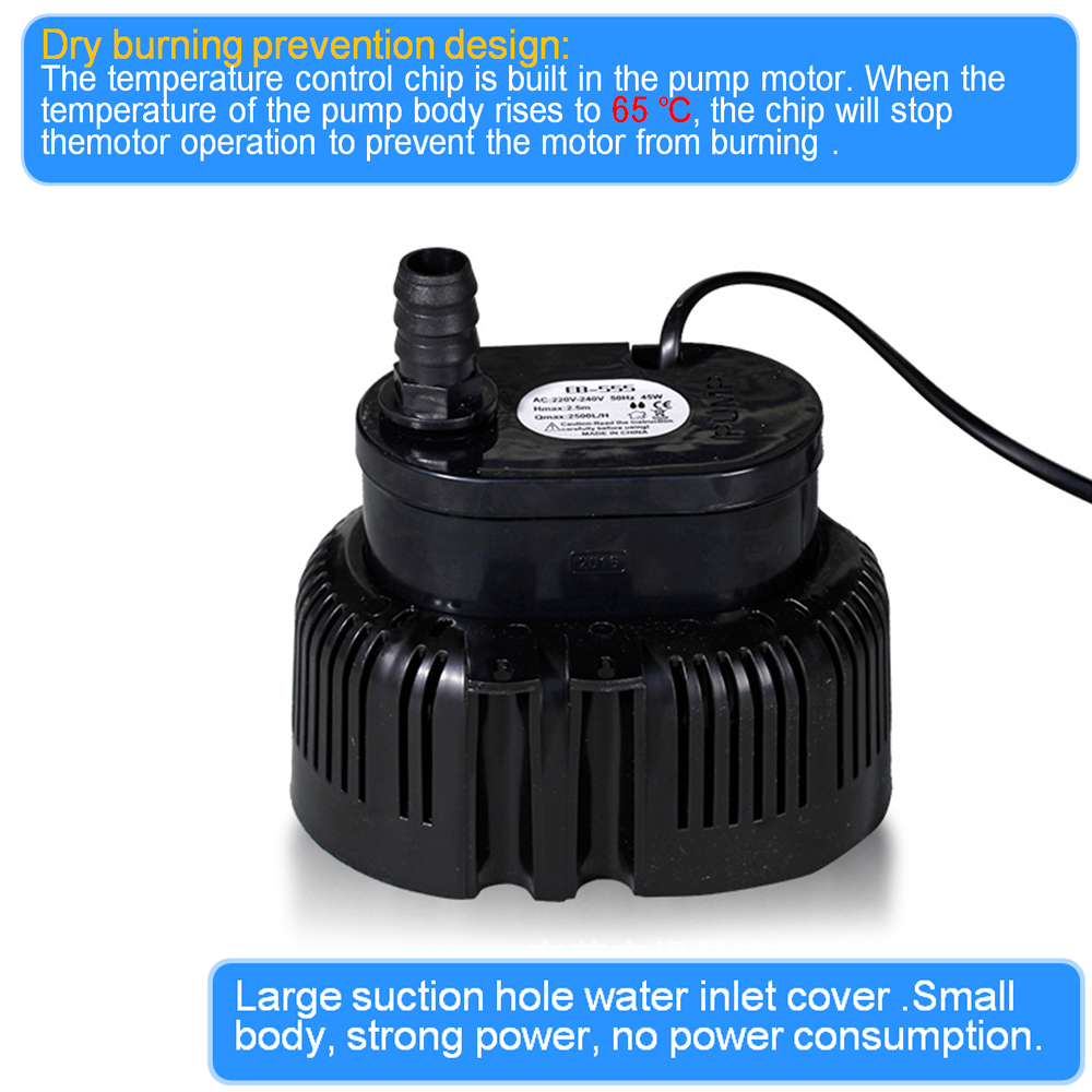 45/75W 2500-3000L/H Submersibl - Marine Aquarium Temperature ulasan dan harga