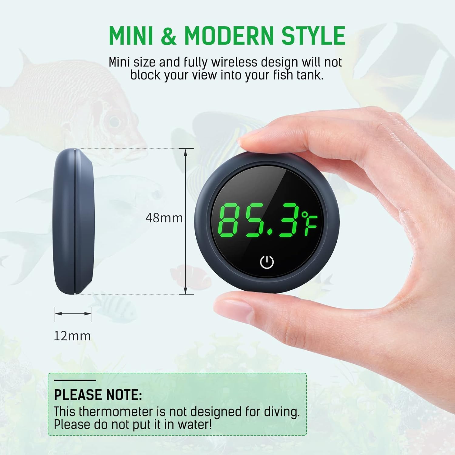 LED Digital Fish Tank Thermome - Marine Aquarium Temperature ulasan dan harga