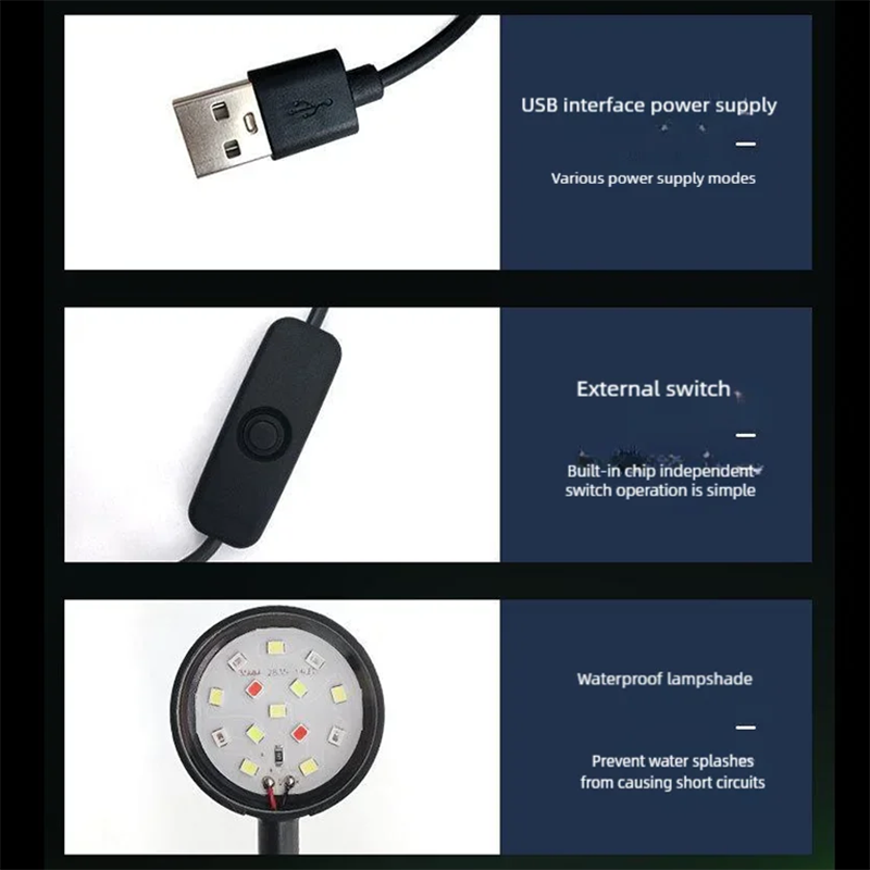 USB LED Fish Tank Clip Lamp Hi - Aquarium Marine Lights ulasan dan harga